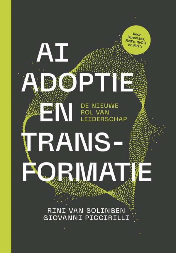 Omslag van het boek AI adoptie en transformatie van Rini van Solingen en Giovanni Piccirilli